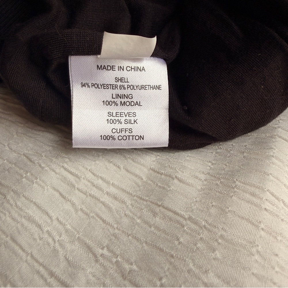 Gryphon Dark Brown Faux-Fur Bomber with Black Sleeves - Picture 6 of 7